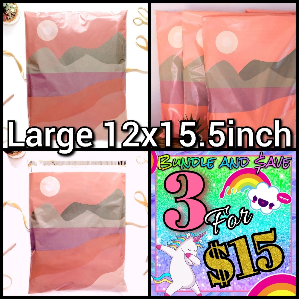 Poly Mailers large 12x15.5 sunset